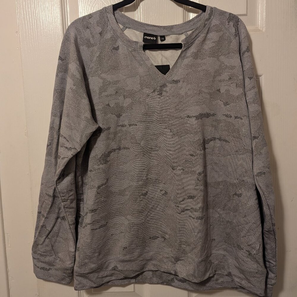 Mono B Gray Sweatshirt 2XL NWT